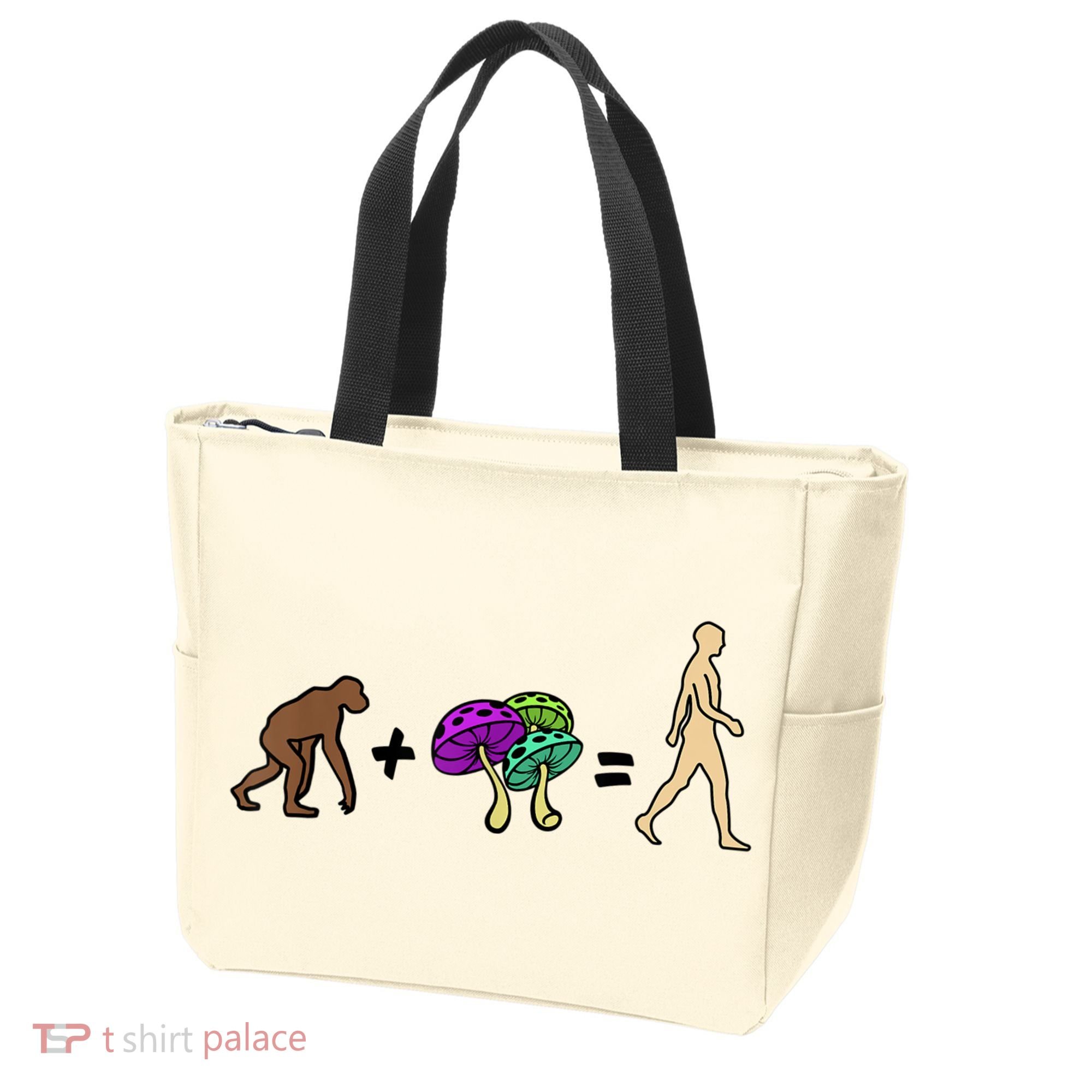 Stoned Ape Theory Psychedelic Magic Mushroom Monkey Tote Bag