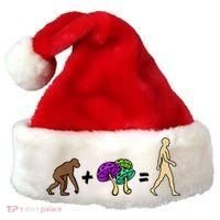 Stoned Ape Theory Psychedelic Magic Mushroom Monkey Santa Hat thumb 0