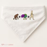 Stoned Ape Theory Psychedelic Magic Mushroom Monkey USA-Made Doggie Bandana thumb 0