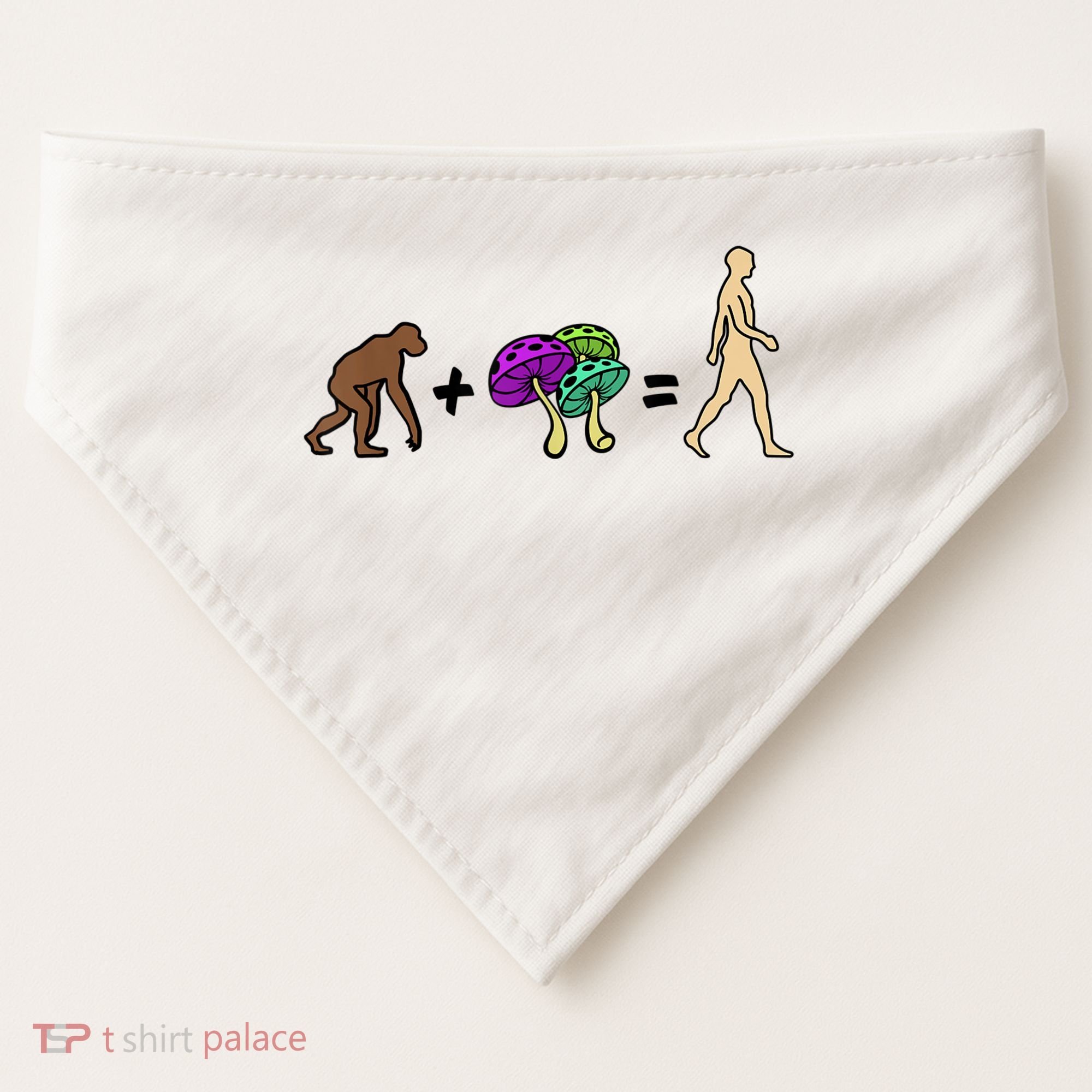 Stoned Ape Theory Psychedelic Magic Mushroom Monkey USA-Made Doggie Bandana
