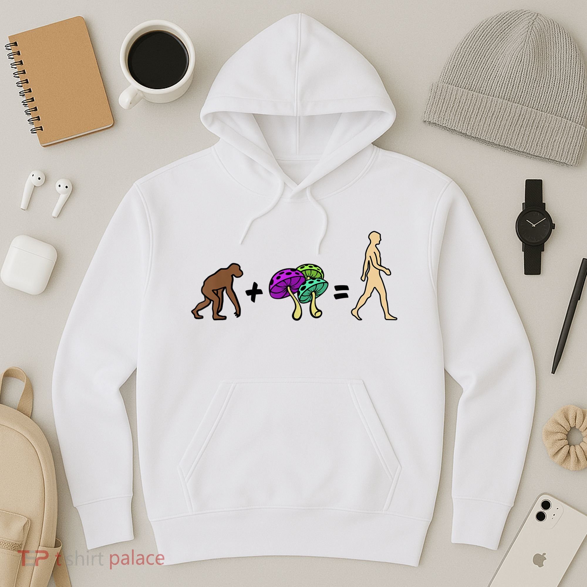 Stoned Ape Theory Psychedelic Magic Mushroom Monkey Hoodie
