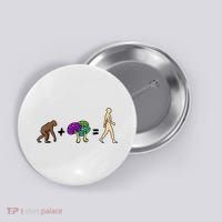 Stoned Ape Theory Psychedelic Magic Mushroom Monkey Button thumb 0