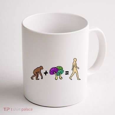 Stoned Ape Theory Psychedelic Magic Mushroom Monkey Coffee Mug back