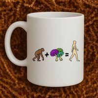 Stoned Ape Theory Psychedelic Magic Mushroom Monkey Coffee Mug thumb 2