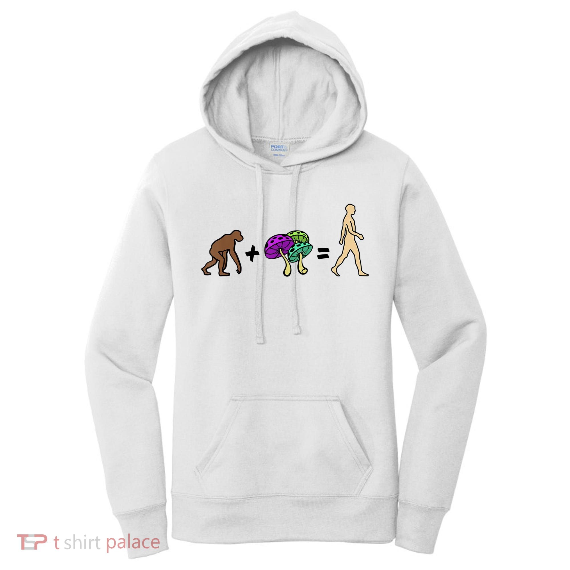Stoned Ape Theory Psychedelic Magic Mushroom Monkey Women's Hoodie