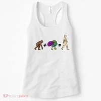 Stoned Ape Theory Psychedelic Magic Mushroom Monkey Women's Tank Top thumb 0