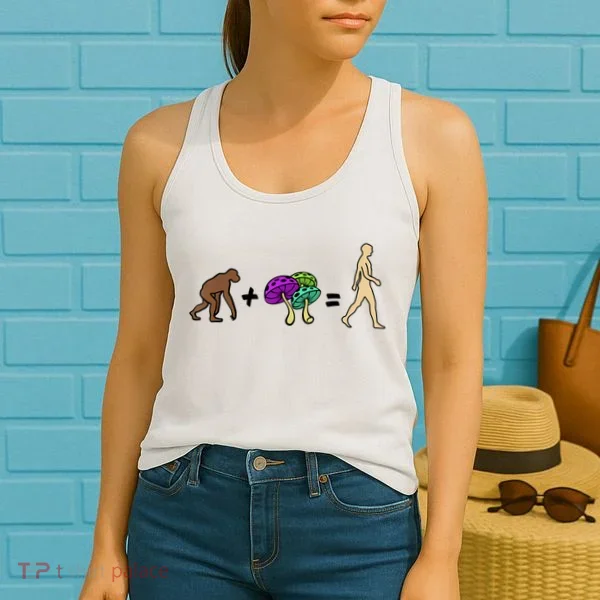 Stoned Ape Theory Psychedelic Magic Mushroom Monkey Women's Tank Top