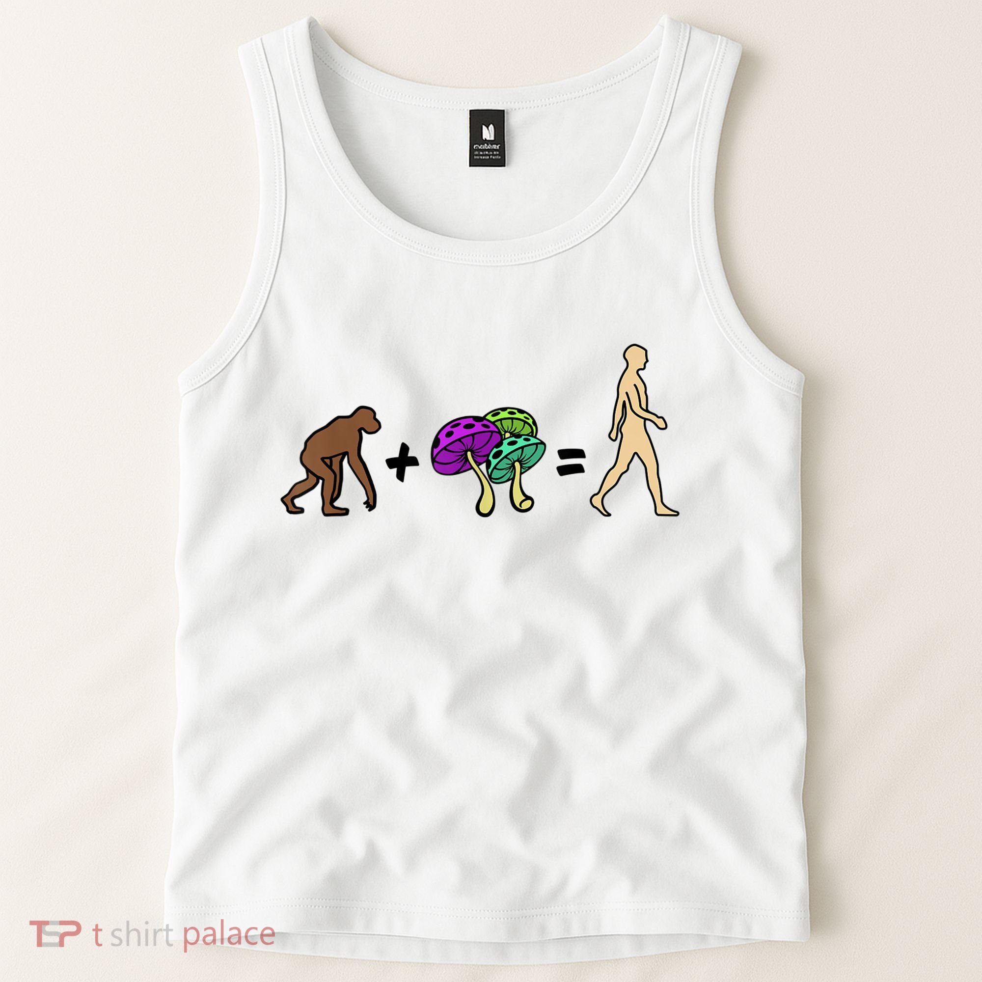 Stoned Ape Theory Psychedelic Magic Mushroom Monkey Tank Top