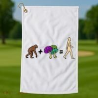 Stoned Ape Theory Psychedelic Magic Mushroom Monkey Golf Towel thumb 1