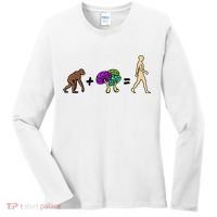 Stoned Ape Theory Psychedelic Magic Mushroom Monkey Women's Long Sleeve Shirt thumb 0