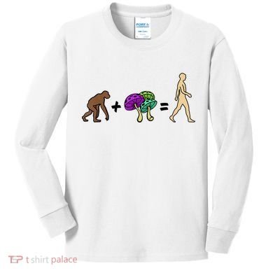 Stoned Ape Theory Psychedelic Magic Mushroom Monkey Kids Long Sleeve Shirt