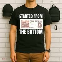 Started At The Bottom Funny Food Stamp 80s 90s Kids Know T-Shirt thumb 6