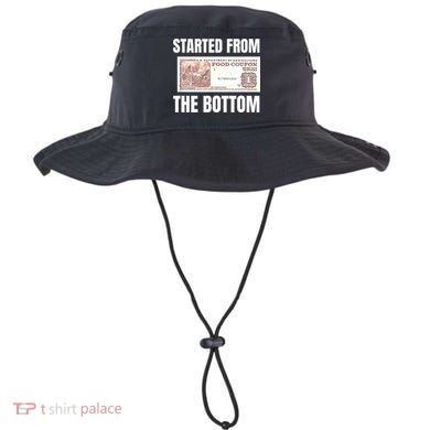Started At The Bottom Funny Food Stamp 80s 90s Kids Know Bucket Hat