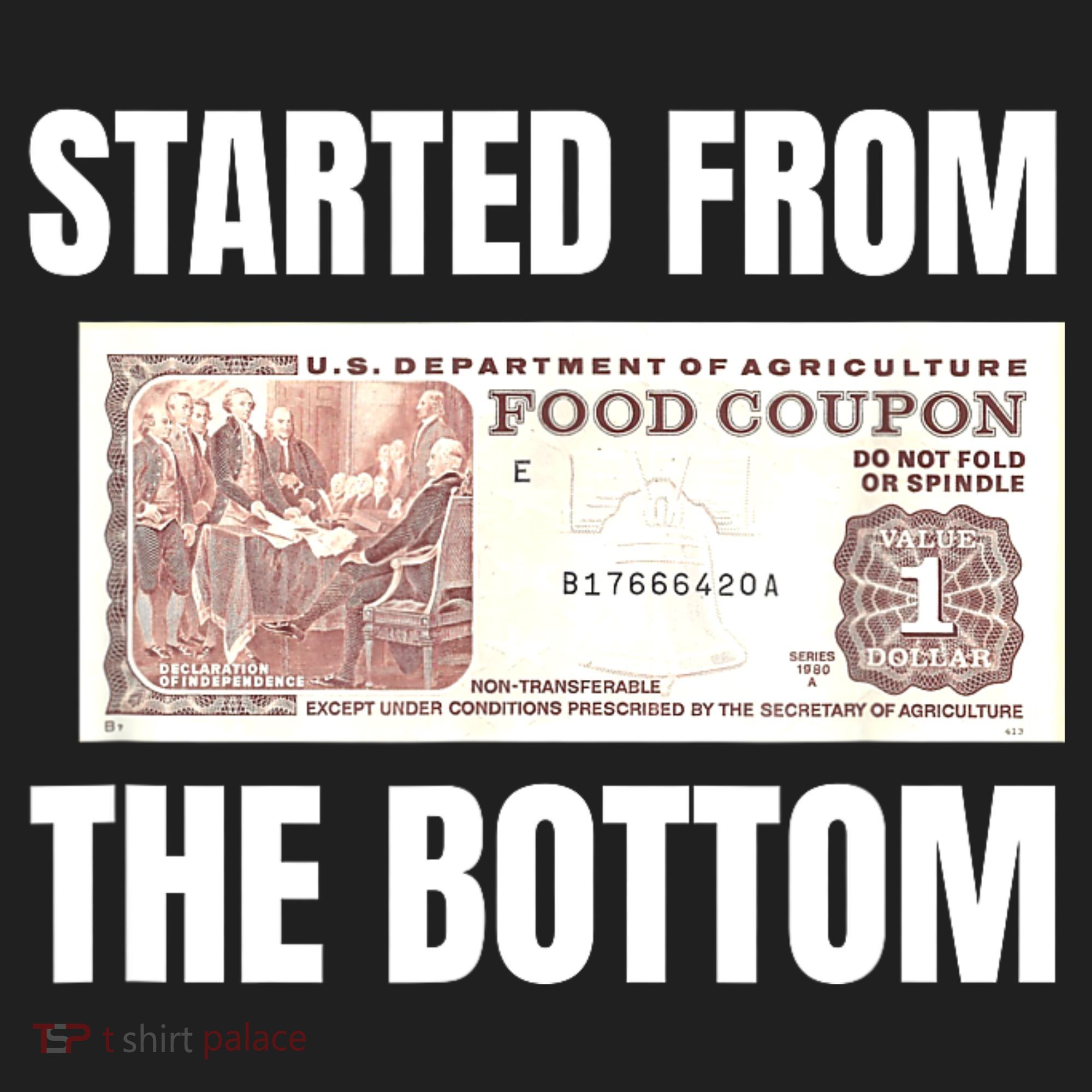 Started At The Bottom Funny Food Stamp 80s 90s Kids Know Beanie