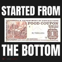 Started At The Bottom Funny Food Stamp 80s 90s Kids Know Coaster thumb 2