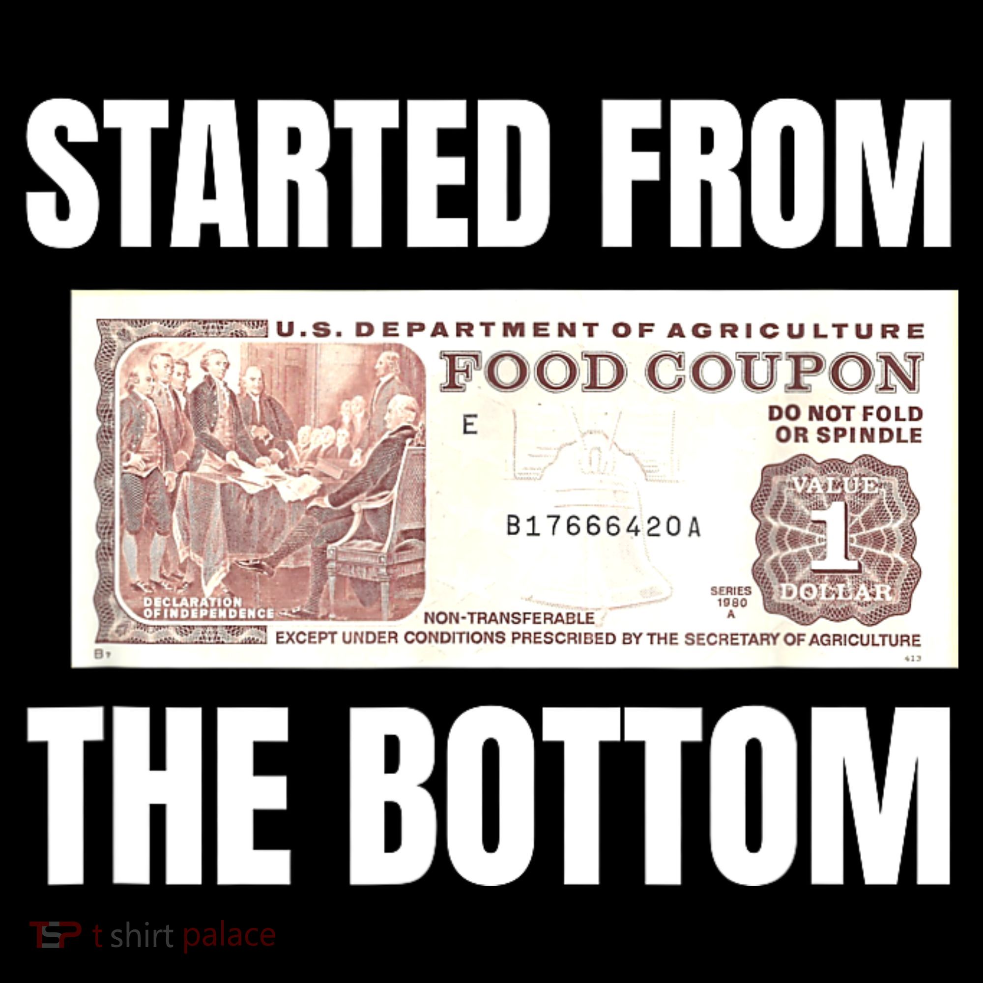 Started At The Bottom Funny Food Stamp 80s 90s Kids Know Women's Hoodie
