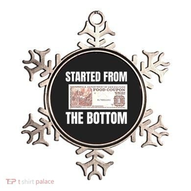 Started At The Bottom Funny Food Stamp 80s 90s Kids Know Ornament
