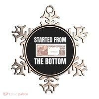 Started At The Bottom Funny Food Stamp 80s 90s Kids Know Ornament thumb 0