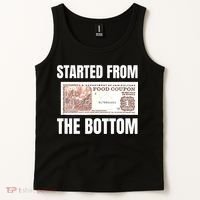 Started At The Bottom Funny Food Stamp 80s 90s Kids Know Tank Top thumb 2