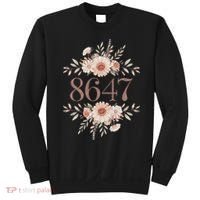 Subtle Anti Trump 8647 Flower Floral Boho President Liberal Sweatshirt thumb 0