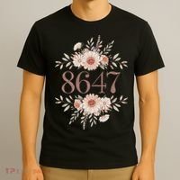 Subtle Anti Trump 8647 Flower Floral Boho President Liberal T-Shirt thumb 3
