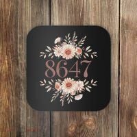 Subtle Anti Trump 8647 Flower Floral Boho President Liberal Coaster thumb 0