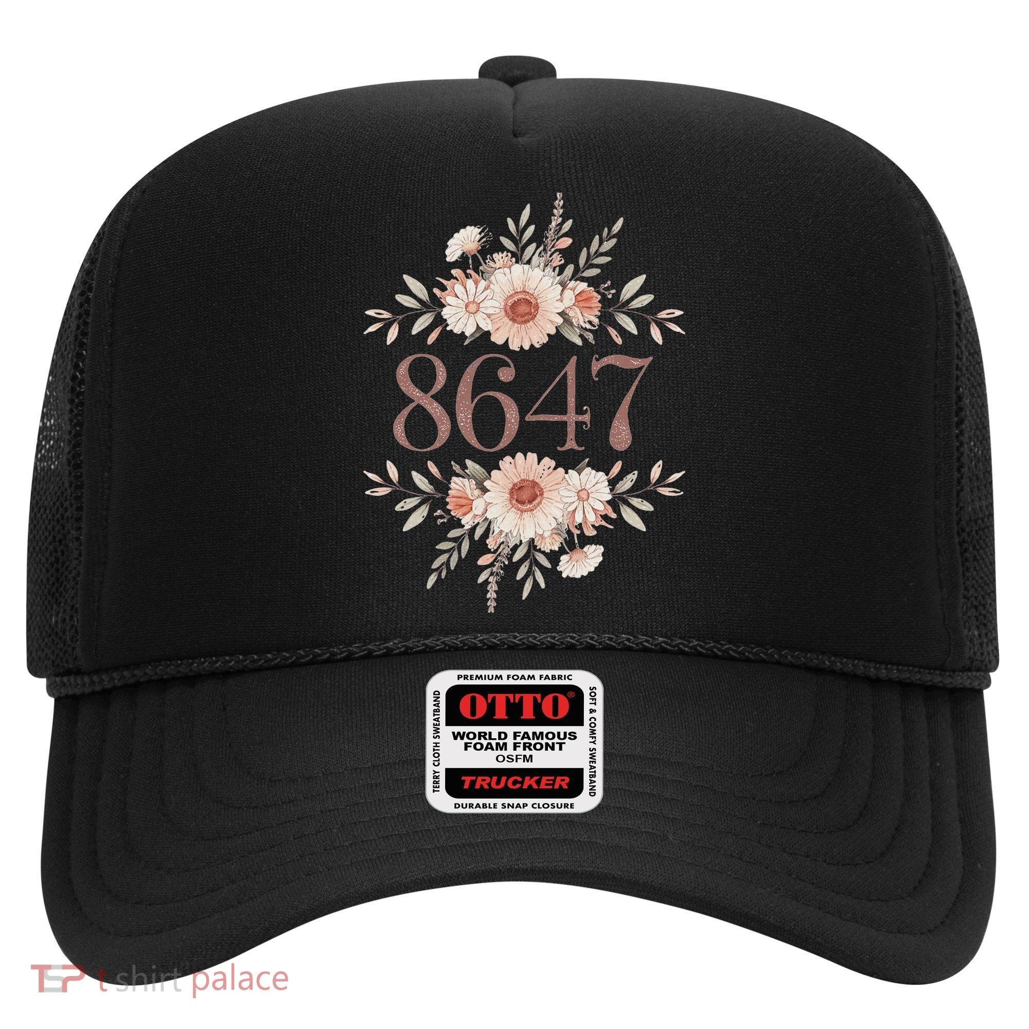 Subtle Anti Trump 8647 Flower Floral Boho President Liberal Hat