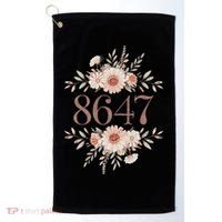 Subtle Anti Trump 8647 Flower Floral Boho President Liberal Golf Towel thumb 0