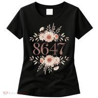 Subtle Anti Trump 8647 Flower Floral Boho President Liberal Women's T-Shirt thumb 0
