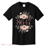 Subtle Anti Trump 8647 Flower Floral Boho President Liberal Kids T-Shirt thumb 0