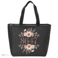 Subtle Anti Trump 8647 Flower Floral Boho President Liberal Tote Bag thumb 0