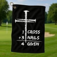 Spoiler Alert Tomb Was Empty Easter Religious Christian Gift Golf Towel thumb 1