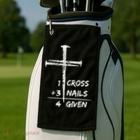 Spoiler Alert Tomb Was Empty Easter Religious Christian Gift Golf Towel thumb 2