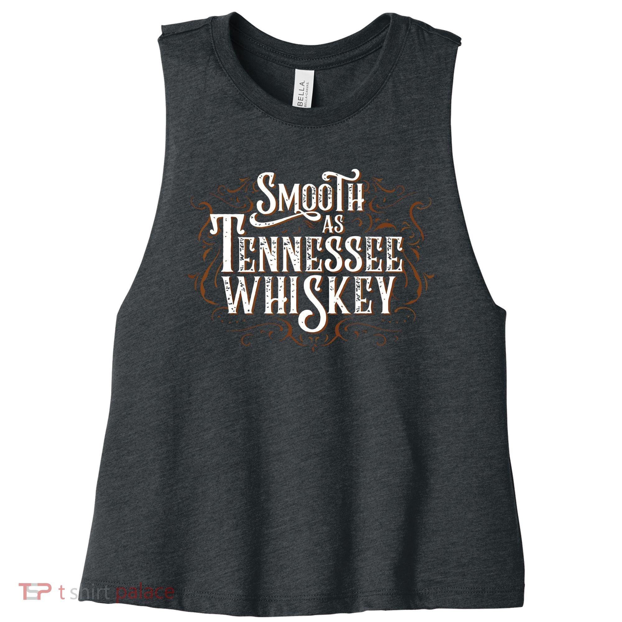 Smooth As Tennessee Whiskey Country Women's Racerback Cropped Tank