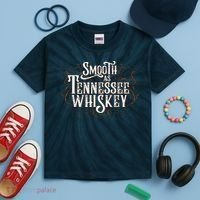 Smooth As Tennessee Whiskey Country Kids Tie-Dye T-Shirt thumb 2