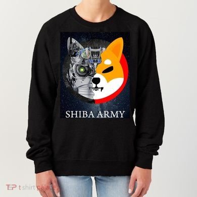 Shiba Army Terminator Dog Crypto Currency Meme Women's Sweatshirt