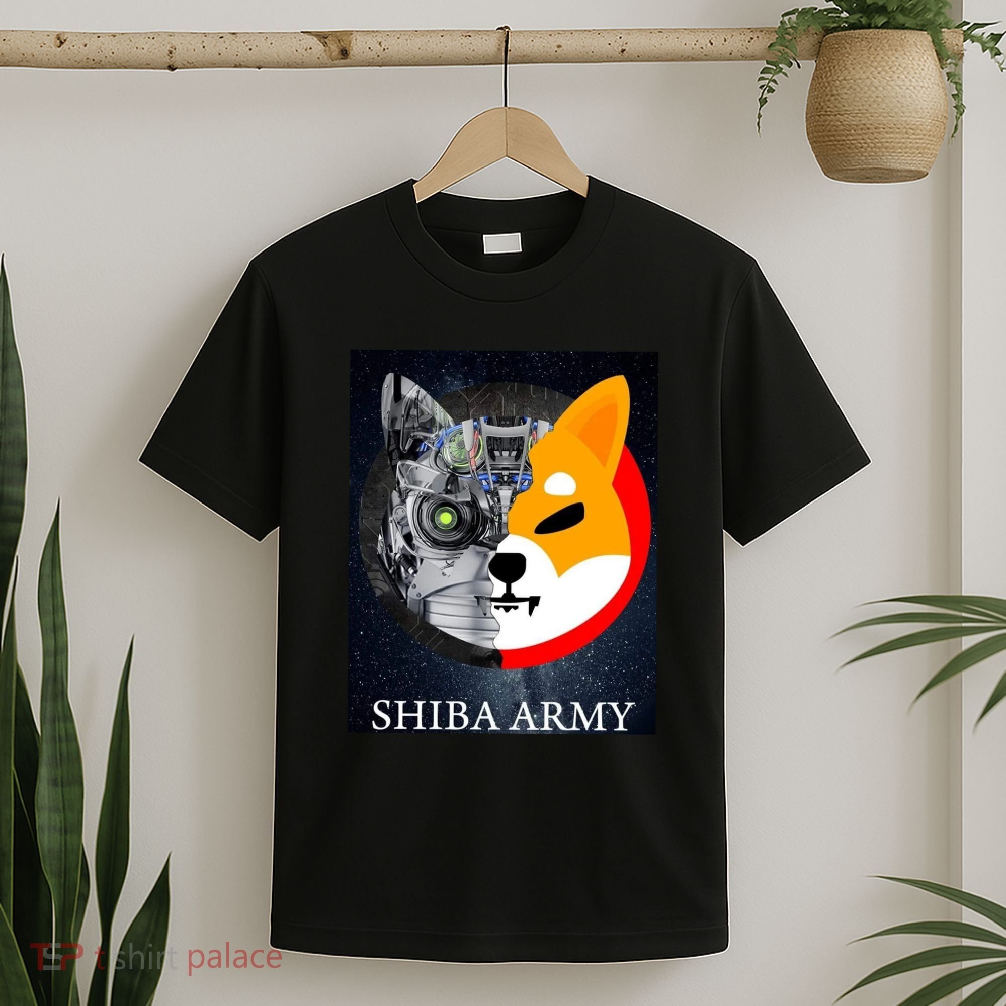 Shiba Army Terminator Dog Crypto Currency Meme T-Shirt