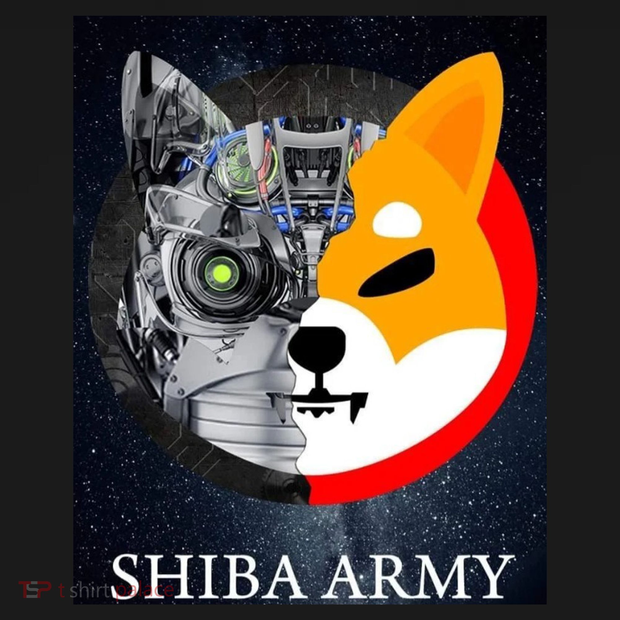 Shiba Army Terminator Dog Crypto Currency Meme T-Shirt