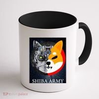 Shiba Army Terminator Dog Crypto Currency Meme Coffee Mug thumb 1