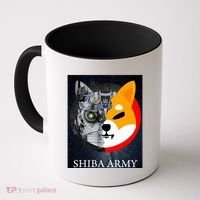 Shiba Army Terminator Dog Crypto Currency Meme Coffee Mug thumb 0