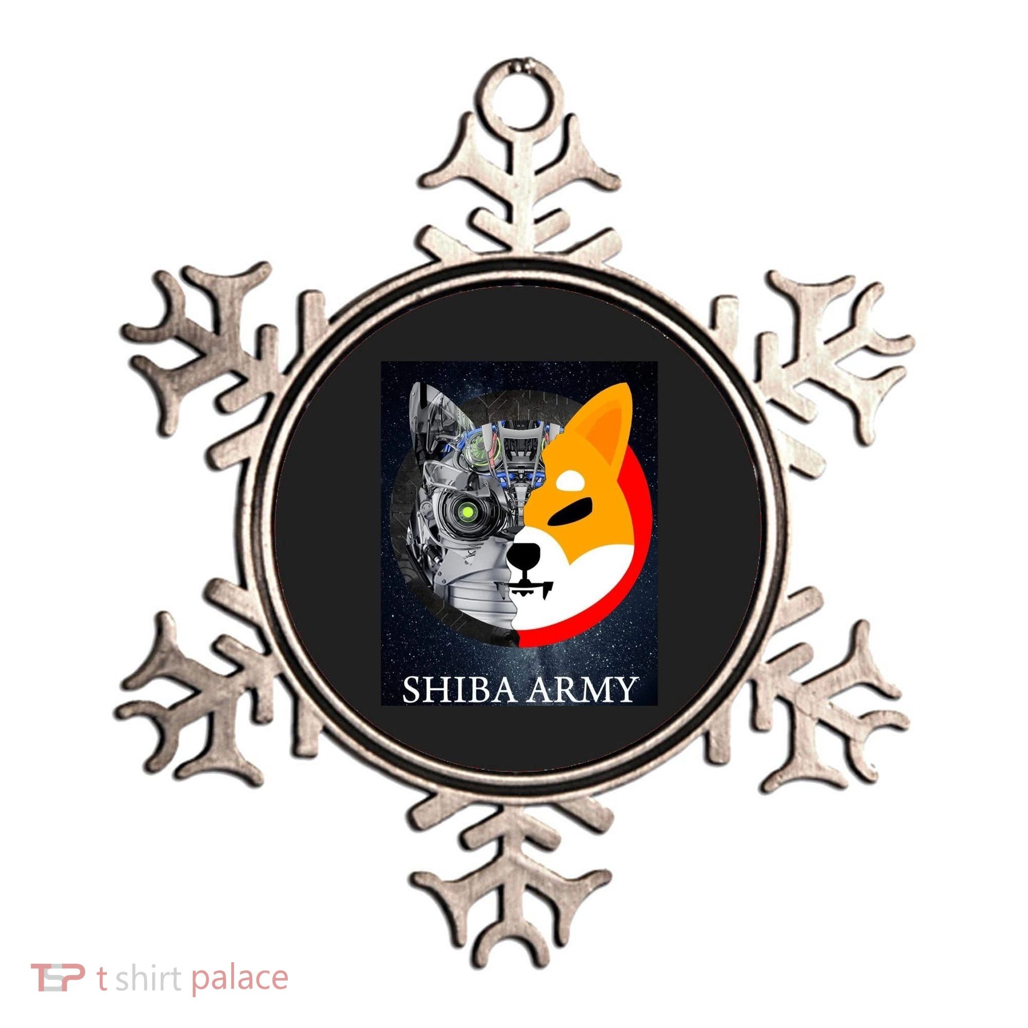 Shiba Army Terminator Dog Crypto Currency Meme Ornament