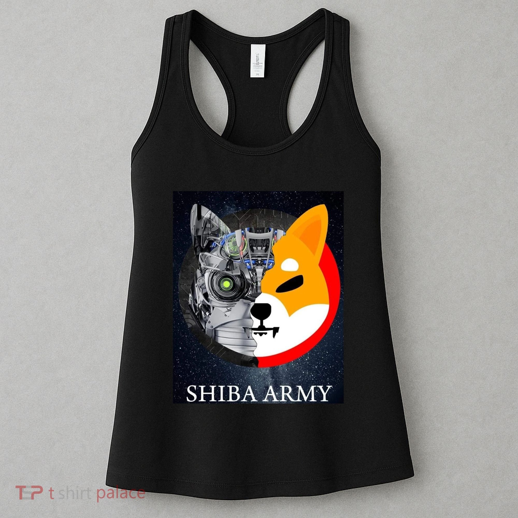 Shiba Army Terminator Dog Crypto Currency Meme Women's Tank Top