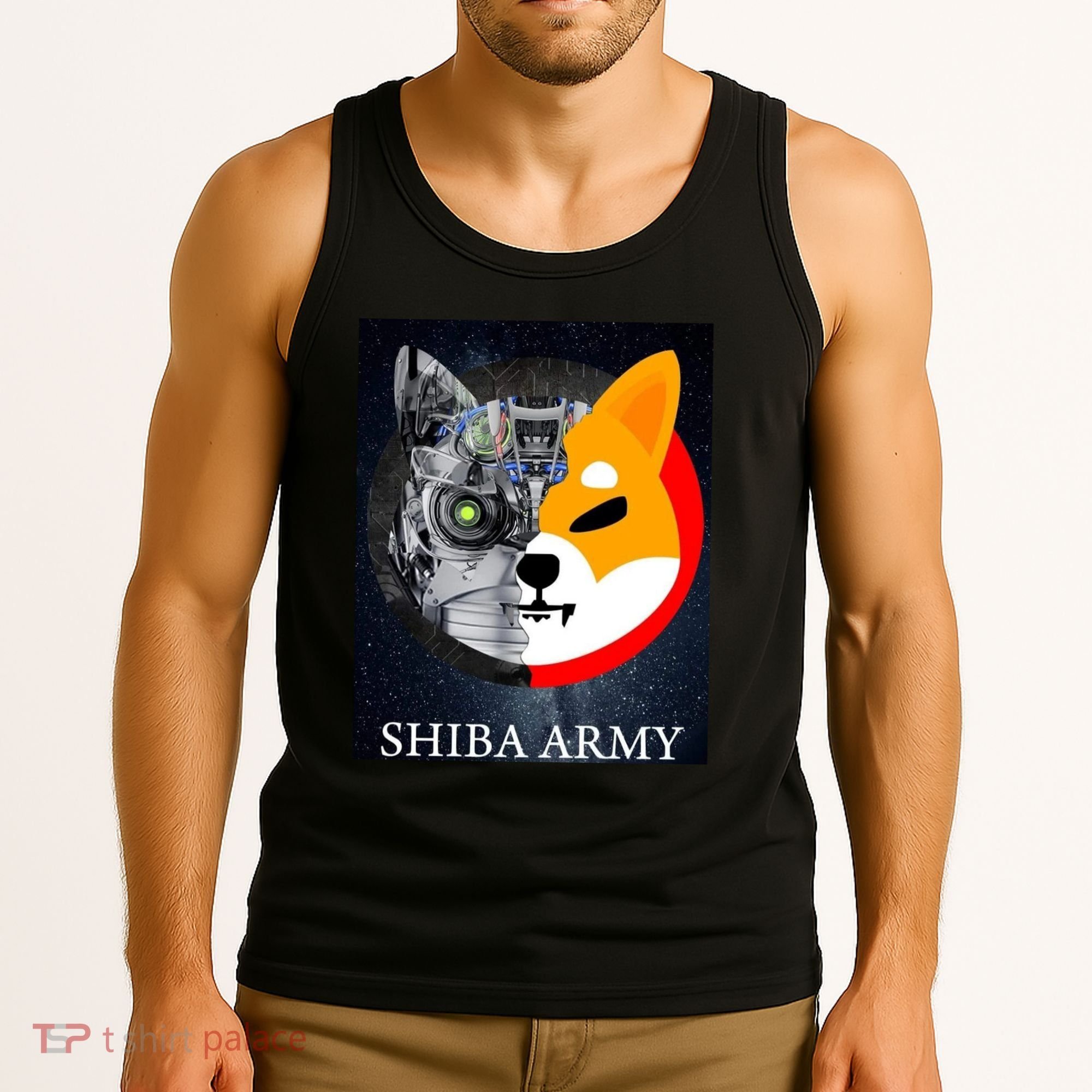 Shiba Army Terminator Dog Crypto Currency Meme Tank Top