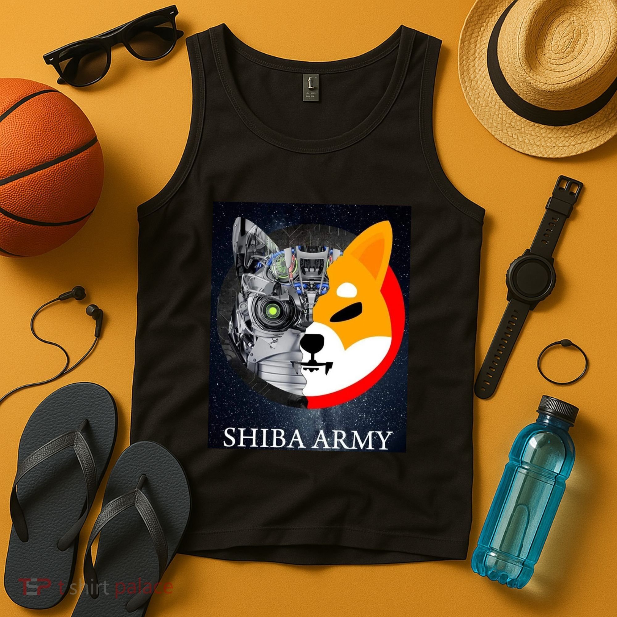Shiba Army Terminator Dog Crypto Currency Meme Tank Top