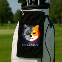 Shiba Army Terminator Dog Crypto Currency Meme Golf Towel thumb 2