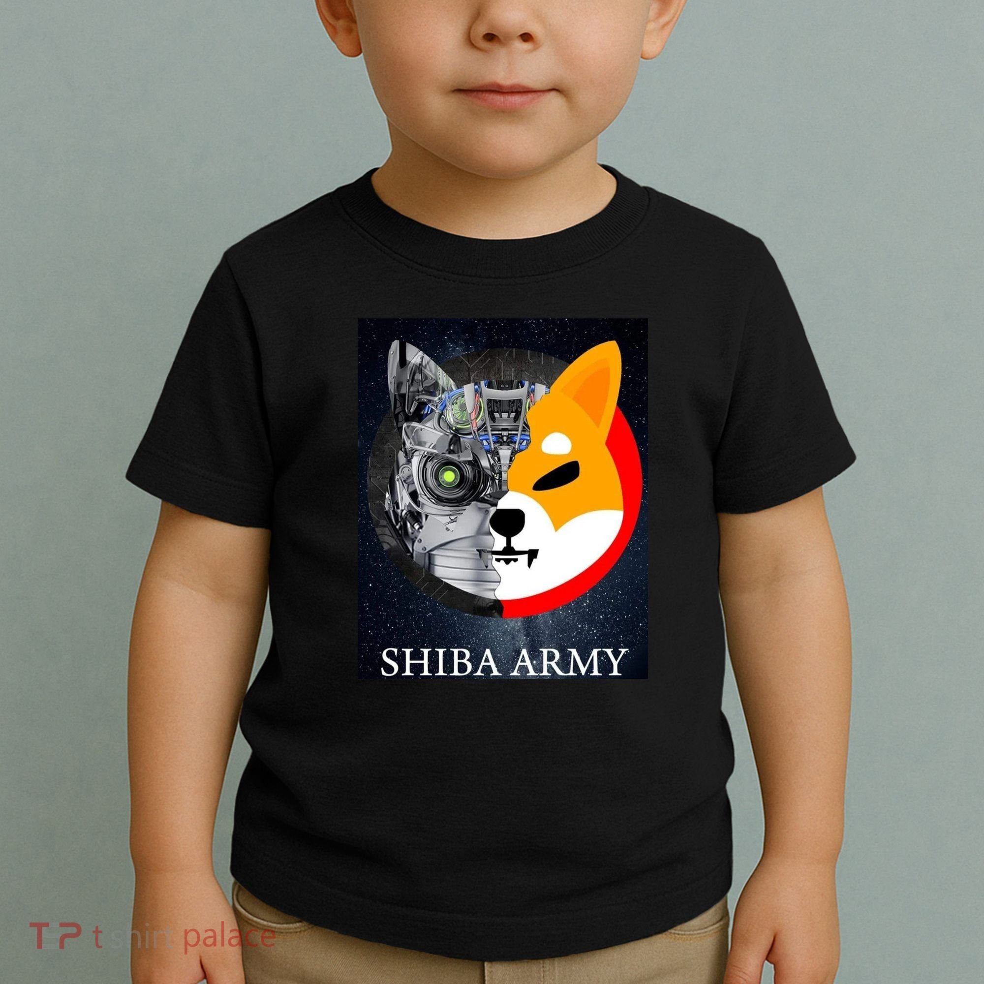 Shiba Army Terminator Dog Crypto Currency Meme Toddler T-Shirt