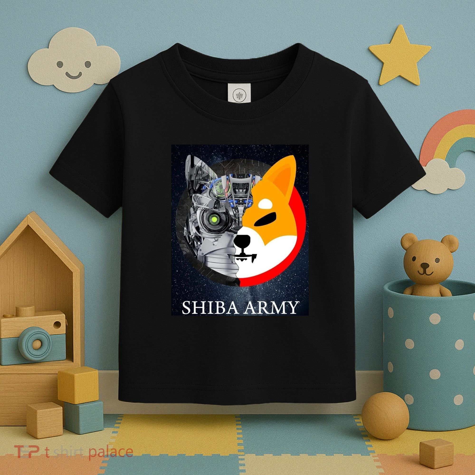 Shiba Army Terminator Dog Crypto Currency Meme Toddler T-Shirt