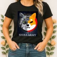 Shiba Army Terminator Dog Crypto Currency Meme Women's T-Shirt thumb 2