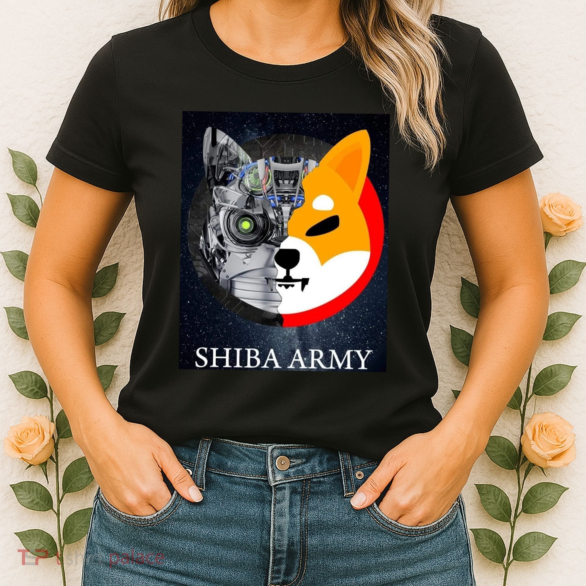 Shiba Army Terminator Dog Crypto Currency Meme Women's T-Shirt