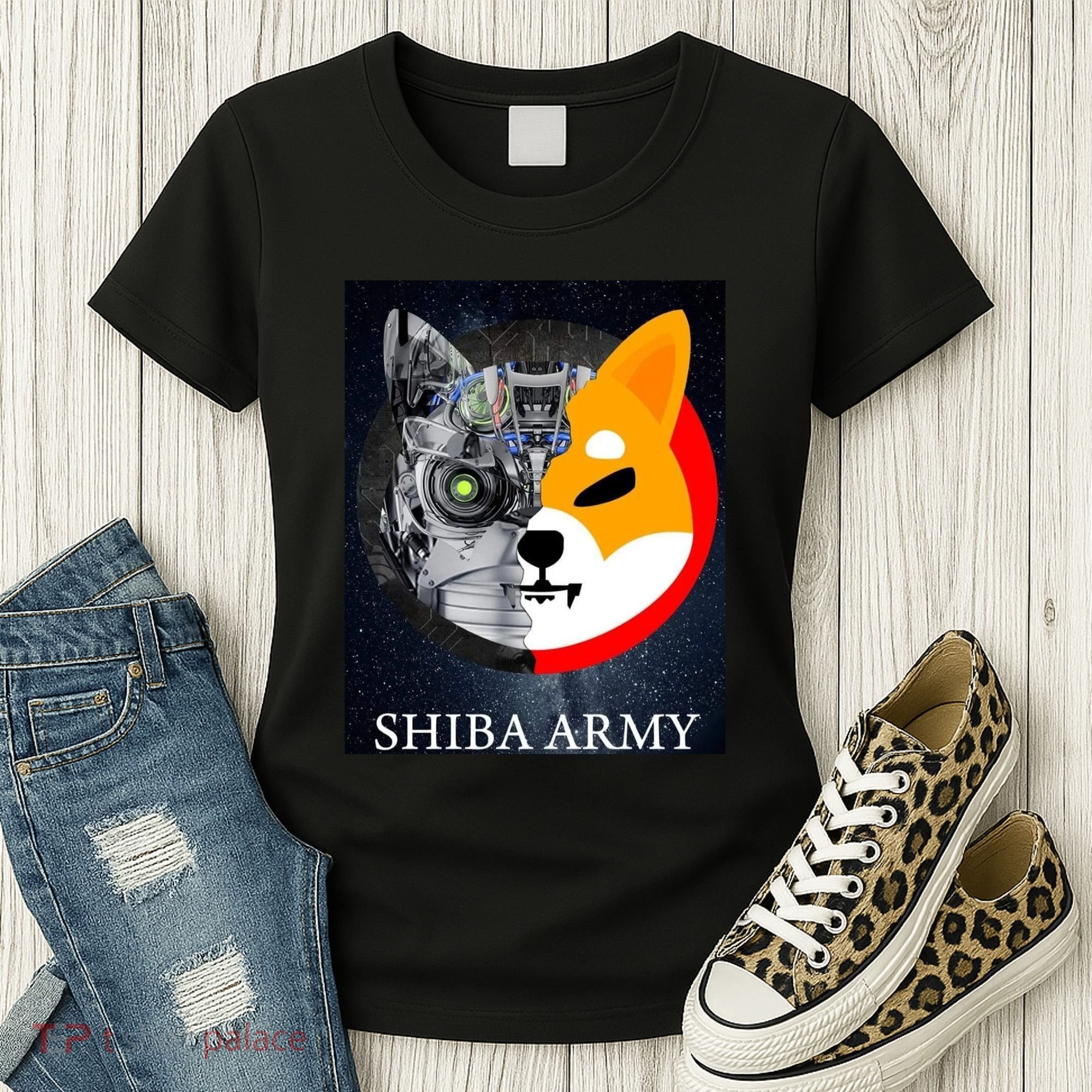 Shiba Army Terminator Dog Crypto Currency Meme Women's T-Shirt